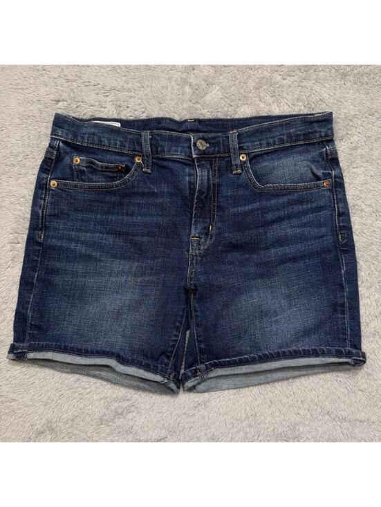 GAP Pants - Gap Women's Mid-Rise 5" Denim Dark Wash Blue Shorts Size 6/28